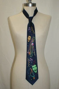 A. Rogers Mardi Gras Beads Masks 1997 Neck Tie Carnival New Orleans Fat Tuesday - Picture 1 of 4