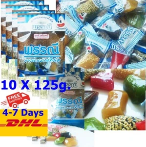 10 x 125 g Kalamae Candy Thai Dessert Caramello Latte di Cocco Pandan Semi di Mare Nuovo - Foto 1 di 35