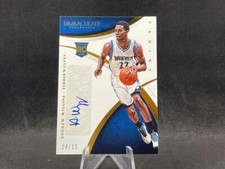 2015-16 PANINI IMMACULATE ANDREW WIGGINS #1 ROOKIE GOLD PARALLEL AUTO 14/15