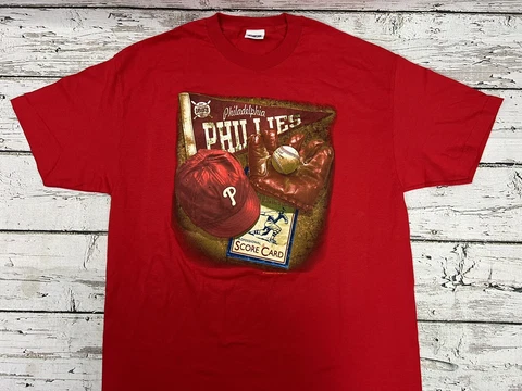 2007 CSA Philadelphia Phillies Proffesional Scorecard Retro Baseball T-Shirt Cover