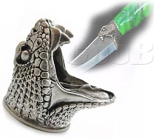 CooB Silver Knife Guard Bolster SNAKE VIPER for Custom Knives Making Handle - Picture 1 of 5