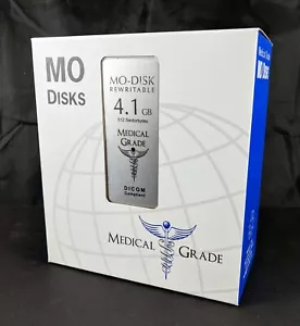Confezione da 5 NUOVO disco magnetico ottico MO riscrivibile grado medico 5,25" 4,1 GB DICOM - Foto 1 di 5