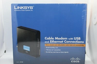 Linksys Cable Modem With USB And ETHERNET Connections Model CM100 - Image 1 of 4