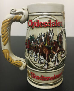 Budweiser Clydesdales 1983 Cameo Wheatland Holiday Stein CS58