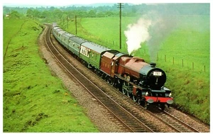 Postcard Steam Railway Locomotive 4-6-2 No. 6201 Princess Elizabeth LMS - Picture 1 of 2