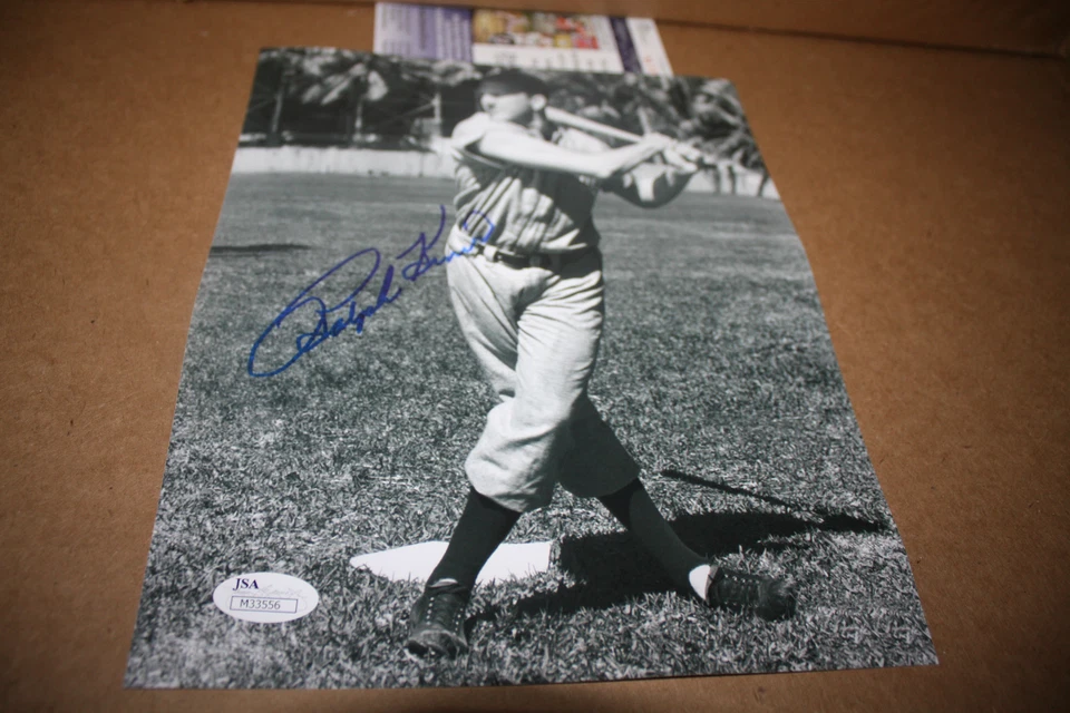 PITTSBURGH PIRATES RALPH KINER SIGNED 8X10 PHOTO JSA CERTIFIED INDIANS B/W POSE - Image 1 of 1