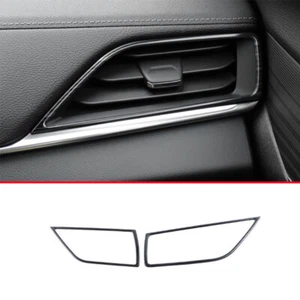 Black Titanium Dashboard L&R Air Outlet Vents Frame For Cadillac CT4 2020-2022 - Imagen 1 de 6