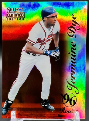 1996 Select Certified Edition Jermaine Dye Rookie MIRROR RED NM+ Braves RC #107 - Image 1 of 2