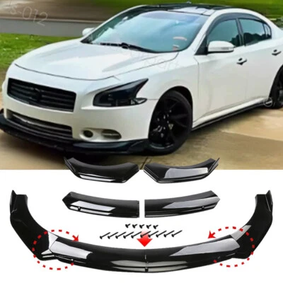 For Nissan Maxima Sedan Black Front Bumper Lower Lip Spoiler Splitter Body Kit - Imagem 1 de 4