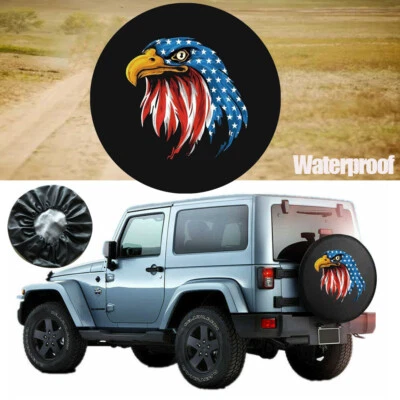 Capa protetora de pneu sobressalente Blue Eagle 16 polegadas ajuste universal para reboque JL Jeep - Imagem 1 de 4
