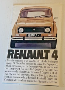 Verkaufsprospekt Renault 4 - 1977 - schöner Zustand. - Bild 1 von 6