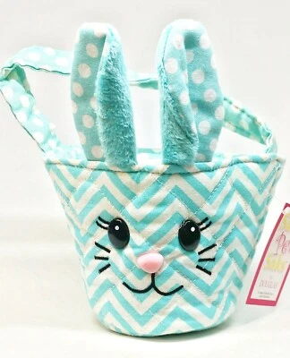 Zig Zag Aqua Bunny Tote by Douglas - Image 1 of 3