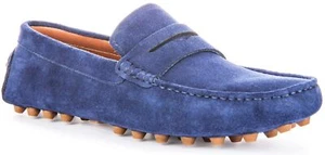 JUSTINREESS ENGLAND Frank Mocasin Hombre Informal Zapatos Azul Marino GB 6-13 - Imagen 1 de 6