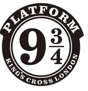 Platform 9 3/4 White Vinyl Decal Sticker - Picture 1 of 1