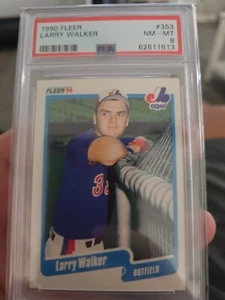*GB* 1990 Fleer Larry Walker Rc #363 PSA 8 - Picture 1 of 2