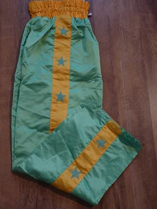 FORCE LIME & YELLOW STRIPE with LIME STARS MARTIAL ARTS KICKBOXING TROUSERS NEW - Picture 1 of 1