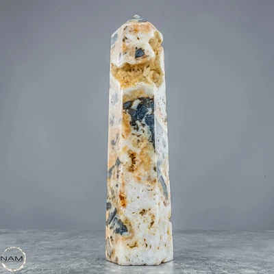 Natürlicher Achat-Kristall Obelisk aus Indonesien, selten - 1214,61g - Bild 1 von 4