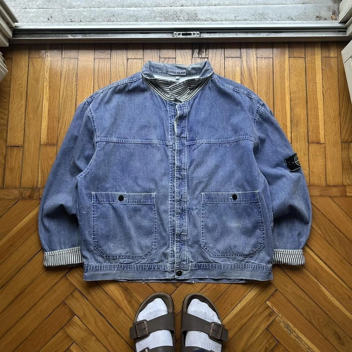 80s STONE  PIGMENT CARPENTER デニム 80s STONE ISLAND PIGMENT CARPENTER デニム 90s Stone Island denim