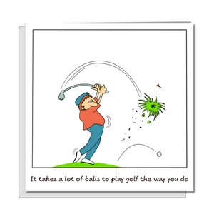 SWIZZOO Funny Golf Birthday Card Fathers Day Card Him Dad Friend Son Humour - Picture 1 of 9
