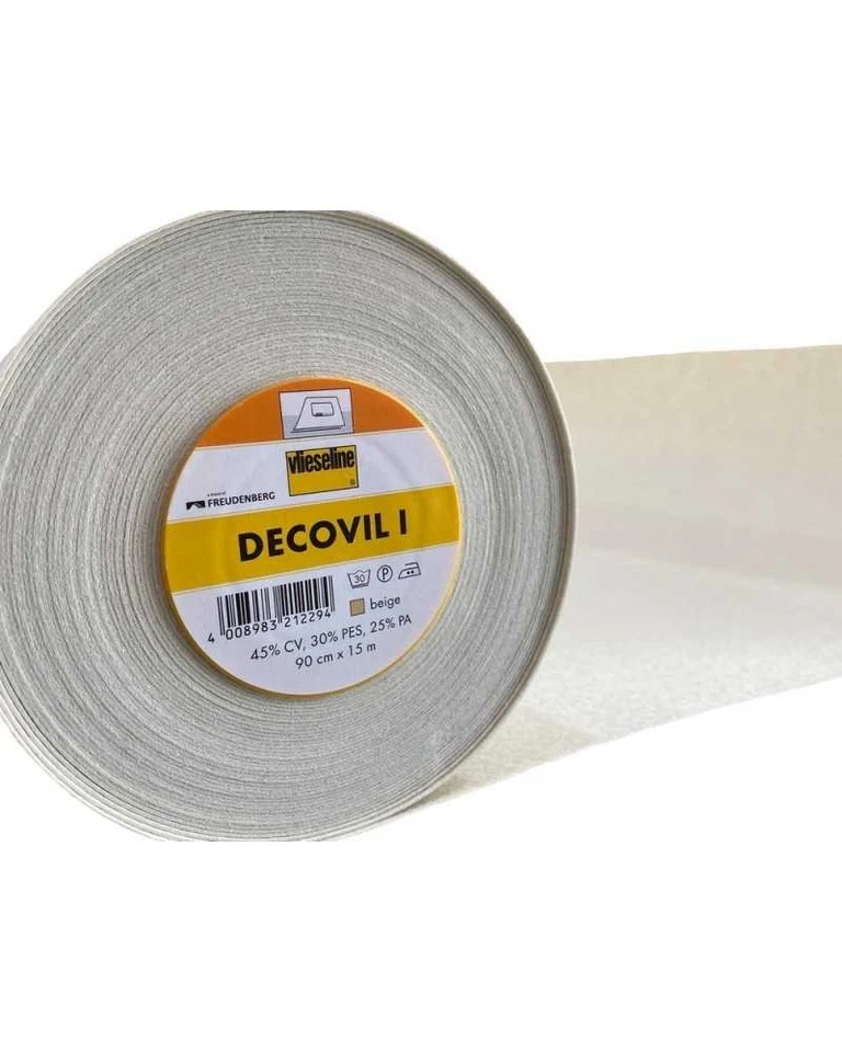 30 Cm Tessuto Interfodera Decovil Stirabile Stabilizzatore Termoadesivo Alto 90  - Immagine 1 di 4