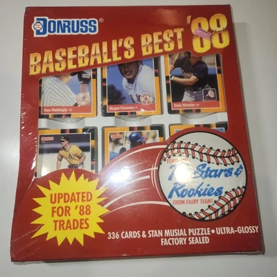 1988 Donruss Baseball's Best Set (#1-336) + Musial Puzzle - Factory Sealed - Image 1 of 3