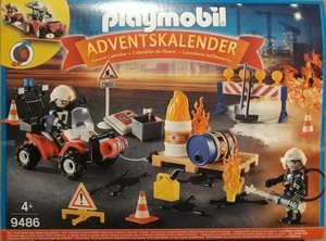 PLAYMOBIL 9486 Adventskalender Feuerwehr Feuerwehreinsatz auf der Baustelle NEU - Picture 1 of 1