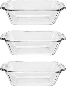 Anchor Hocking Padella per Pane in Vetro, Padella per Pagnotte da 1,5 Quart, Set di 3 - Foto 1 di 12