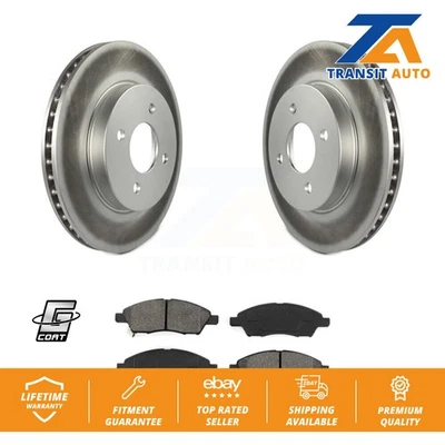 Coated Disc Brake Rotors Semi-Metallic Pad Front Kit For Nissan Micra Versa Note - Image 1 of 4