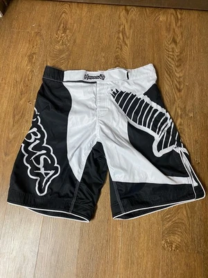 Pantalones Cortos de Lucha Hayabusa Para Hombres Jiu Jitsu MMA UFC Muay Thai Blancos Talla. 34 Foto 1 de 4
