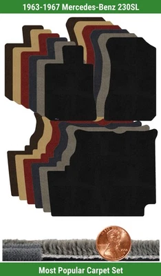 Juego de alfombrillas Ultimat personalizadas para Mercedes-Benz 230SL 1963-1967 (3 piezas) #XG7 Foto 1 de 4