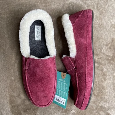 Zapatilla para mujer Olukai talla 9 Ku'una zapatos gamuza forro de piel Foto 1 de 4