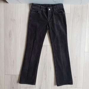 Pantaloni vintage J Crew donna 2 marroni velluto a coste vita bassa Y2K pantaloni sartoriali 29x30 - Foto 1 di 10