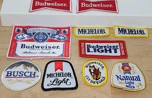 Vintage LOT Of NOS Beer Sew-On Patches Various Brands Budweiser Michelob Etc - Picture 1 of 13