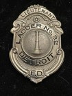 Firefighter Badge From Detroit Fire Department Ladder 32 “Lieutenant”