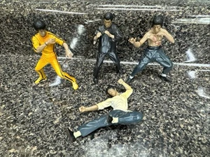4 Bruce Lee Action Figure Collection Set Miniature And Disassembled Used - Picture 1 of 6