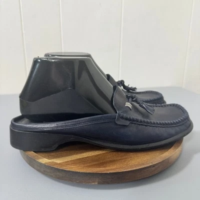 Mocasines Brighton Jamie de cuero azul con borla para mujer talla 7,5 estrechos Foto 1 de 4