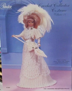 1901 WEDDING RECEPTION Paradise Crochet Costume #11 Doll Clothes Barbie Pattern - Picture 1 of 2