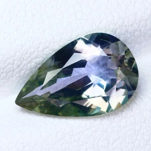 Tanzanita 2,49 quilates IF buen corte pera 12 X 8 mm 100 % natural verdoso púrpura azul - Imagen 1 de 5