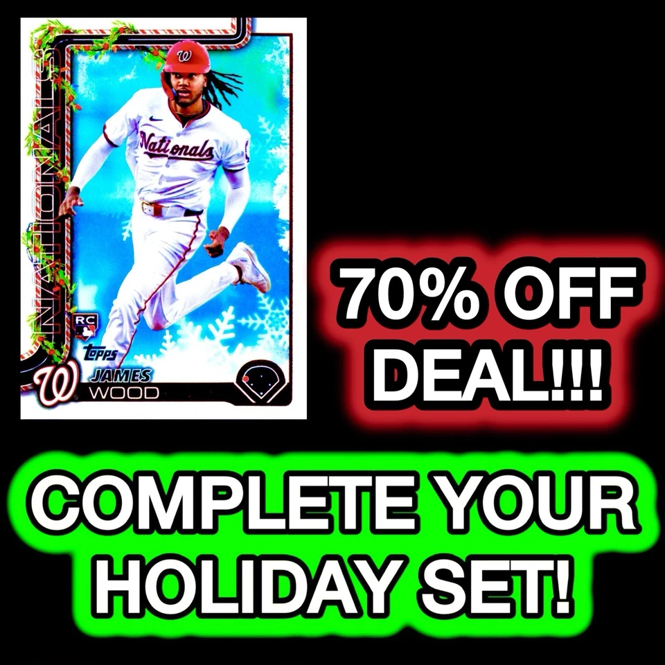 2025 Topps HOLIDAY Base Singles! 🔥 U-PICK! YOU COMPLETE YOUR SET! #H1-H200 ⚾️ - Image 1 of 1