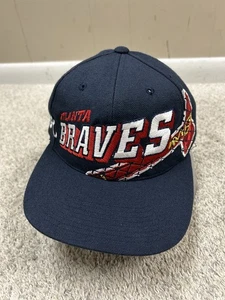 Vintage Sports Specialties Atlanta Braves Snapback Hat Baseball Cap Grid - Picture 1 of 10