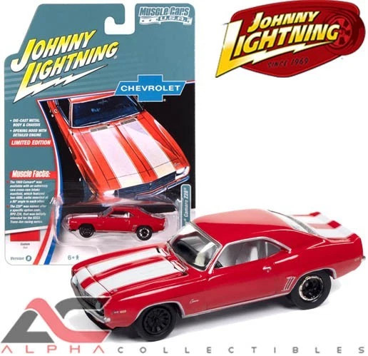 JOHNNY LIGHTNING 1:64 JLSP381B 1969 CHEVROLET CAMARO (RED) - Image 1 of 1