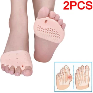 2x Silikon Gel Bunion Zehenkorrektur Orthesen Glätter Separator Schmerzen Fuß - Bild 1 von 8