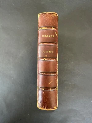 Odes D'Horace Miniature Leather Bound Book Antique 1883 Paris - Image 1 of 4