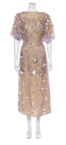 Abito abbellito Kate Spade Collection $1395 edizione limitata passerella. US4 6