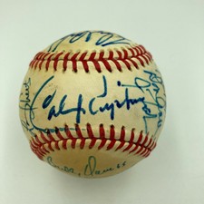 1987 Baltimore Orioles Team Signed Baseball Cal Ripken Jr. & Cal Ripken Sr. JSA