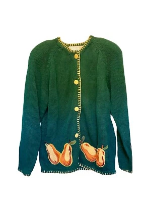 The Eagle’s Eye Hand Knitted Sweater Size Large With Shoulder Pads Vintage 1990 - Image 1 of 4