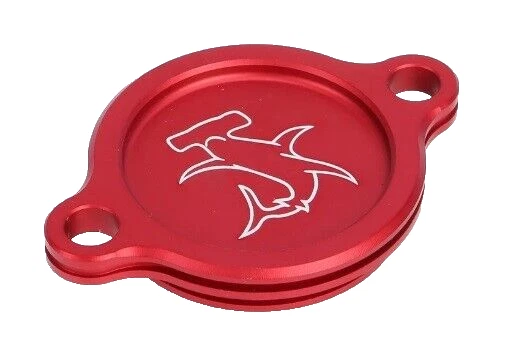 HAMMERHEAD OIL FILTER COVER KX250F 04-15 RED 60-0342-00-10 - Image 1 of 1