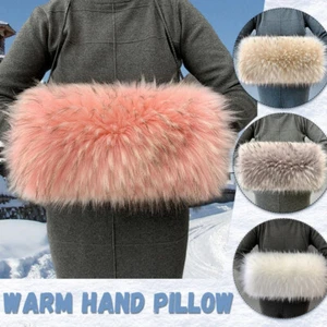Faux Furs Hand Muff for Adult Winter Warm Plush Hand Muffs Hand and Cuff Warmers - Picture 1 of 24