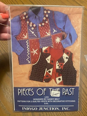 Pieces of the Past Vest Pattern Indygo Junction IJ393 Belt Decorative Stitches - Image 1 of 4