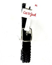 Cat & Jack Boys Xl Woven Black Belt Reversible, Faux Leather Nwt